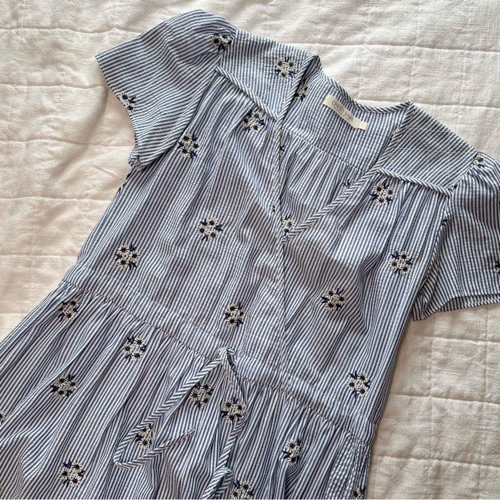 Christy Dawn Seersucker Pinstripe Dawn Dress